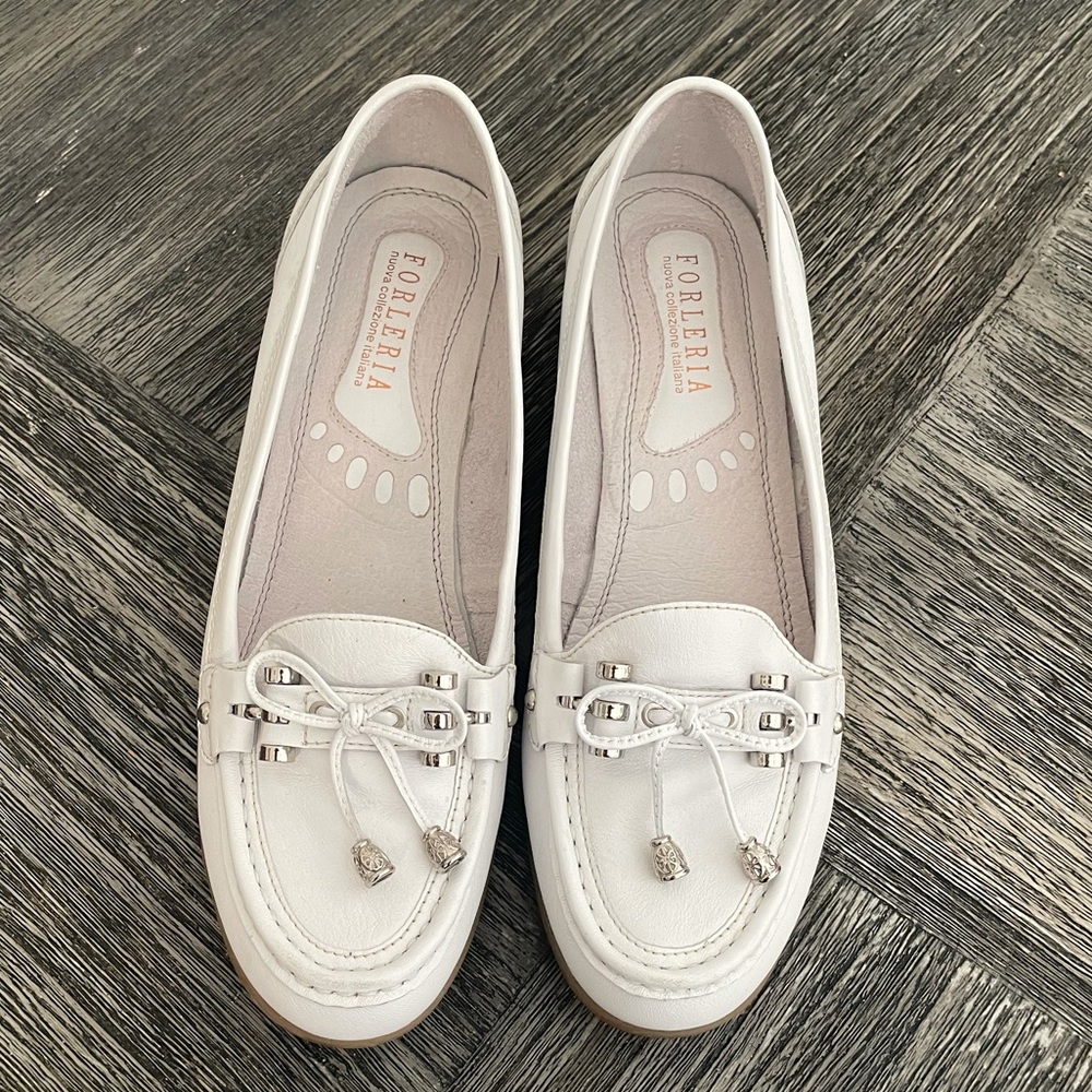 White loafers